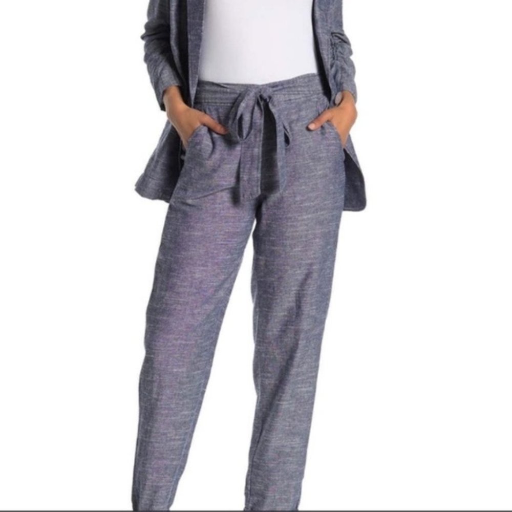 MAX STUDIO Linen Blend Tie Front Pant